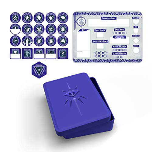 Dungeons and Dragons - Warlock Token Set -Player Board and 22 Tokens-