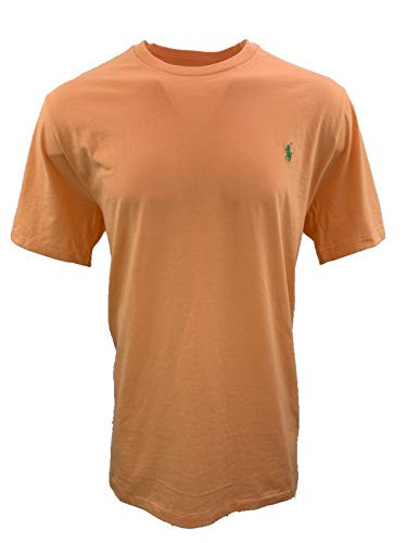 Polo Ralph Lauren Mens Big and Tall Pony Logo Crew Neck Jersey T-Shirt -2X Big  Orange-Green Pony-