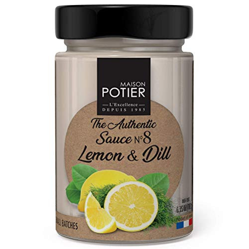 Maison Potier Lemon and Dill Sauce  6-35 oz  Authentic French Glass Jar Sauce