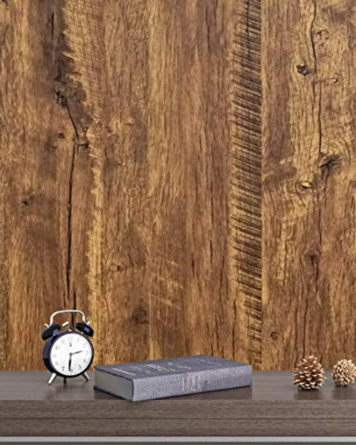 Weathered Reclaimed Wood Wallpaper Stick and Peel Faux Self Adhesive Removable Wallpaper Roll Distressed Wood Wallpaper Peel and Stick Wallpaper Wood