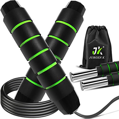 Jump Rope Jump Ropes for Fitness Weighted Jump Rope Workout for Exercise Tangle-Free Rapid Speed Skipping Rope with Ball Bearings Adjustable Jumping R