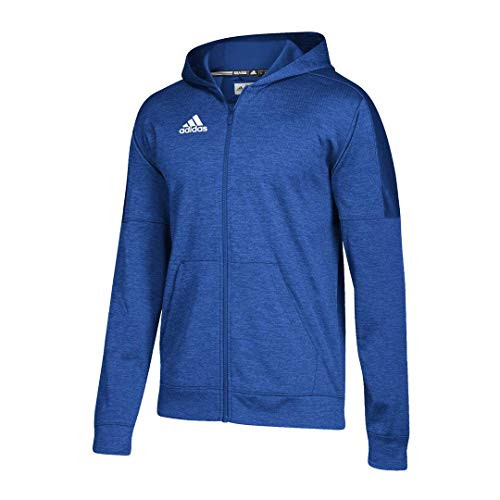 adidas Athletics Team Issue Full-Zip Hoodie  Collegiate Royal Melange-White  Small