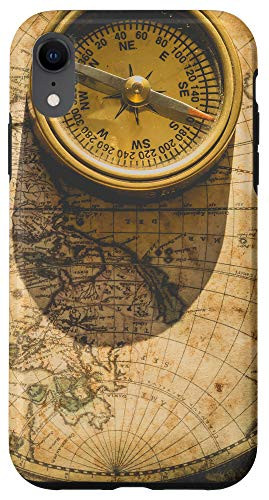 iPhone XR World Map Compass Travel Outdoor Design Case