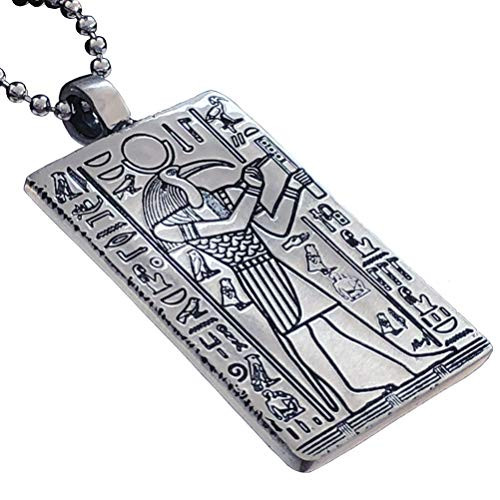 Pagan Jewelry Thoth Egyptian Deity Moon God of Writing Magic Wisdom Hieroglyphs Science Art Judgment Protection Amulet Pewter Mens Pendant Necklace C