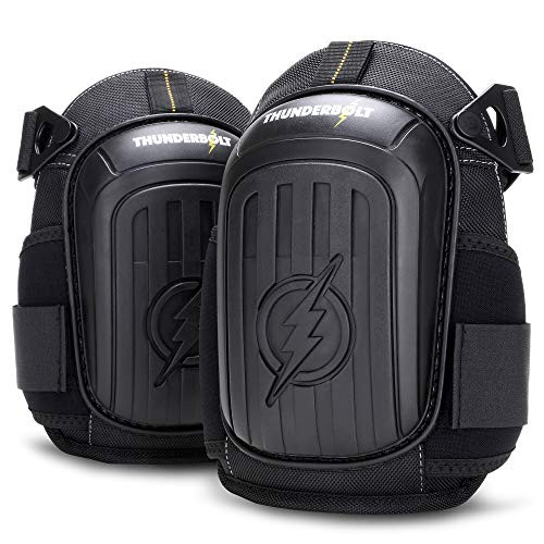 Knee Pads for Work by Thunderbolt for Construction  Flooring  Gardening  Cleaning with Double Gel Cushion and Strong Adjustable Straps