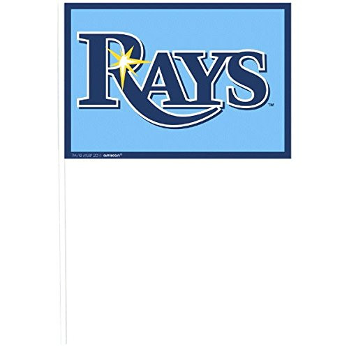 "Tampa Bay Rays Major League Baseball Collection" Plastic Flags, Party Decoration