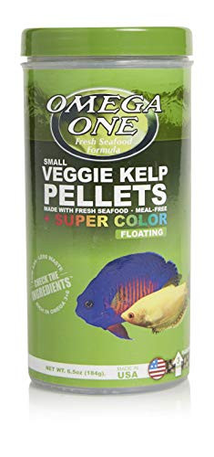 Omega One Super Color Veggie Kelp 3mm Floating Pellets  6-5 oz Container
