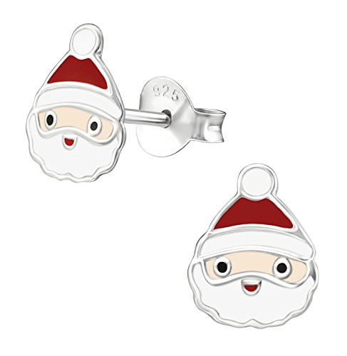 Best Wing Jewelry -925 Sterling Silver Santa Claus Tiny Stud Earrings