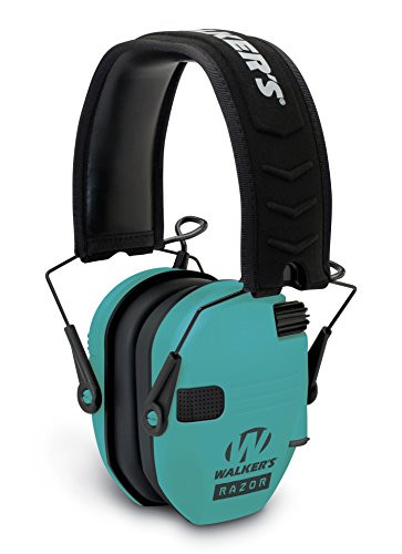 Walkers Razor Slim GWP-RSEM-LTL Electronic Muff Light Teal  2 AAA Batteries