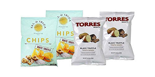 Truffle Chips Black and White - Torres and Sal de Ibiza 4 pack