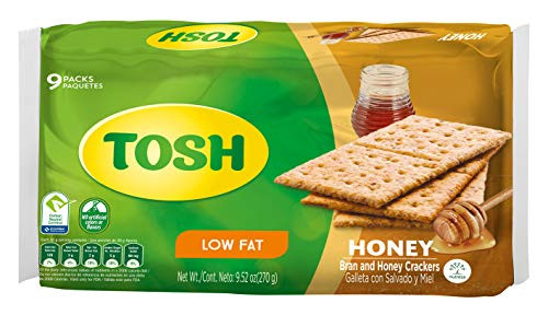 Tosh Bran and Honey Crackers - No Artificial Flavors or Colors - Multi Grain - 9-52 Ounce -Pack of 1-