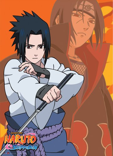 Great Eastern Entertainment Naruto Shippuden Itachi and Sasuke Wall Scroll, 33 by 44-Inch