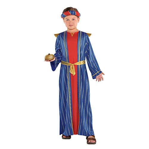 amscan 8400985 Boys Gaspar Wise Man Costume - Large -12-14- 2 ct Blue