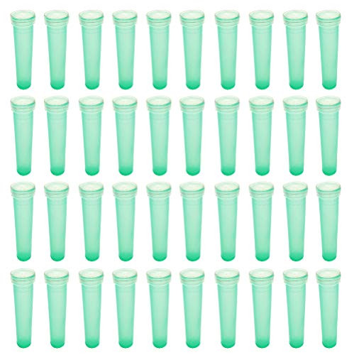 Hyamass 40pcs Clear Blue Plastic Flower Water Tubes Floral Tubes for Flower Arrangements