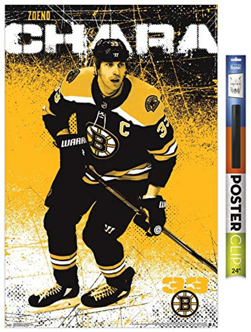 Trends International NHL Boston Bruins - Zdeno Chara 18 Wall Poster 22-375 x 34 Poster and Clip Bundle Trends International NHL Boston Bruins - Zdeno Chara 18 Wall Poster 22-375 x 34 Poster and Clip Bundle