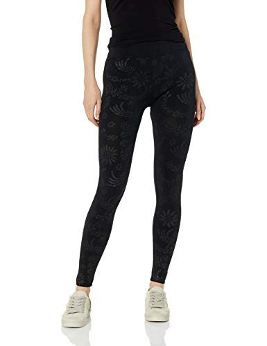 MUK LUKS womens Womens 1-pair Embossed Leggings Hosiery  Black  X-Large-XX-Large US