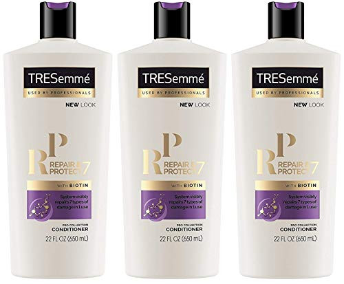 Tresemme Pro Collection Conditioner - Repair and Protect 7 - With Biotin - Net Wt- 22 FL OZ -650 mL- Per Bottle - Pack of 3 Bottles