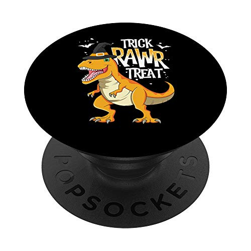 Trick Rawr Treat Halloween T Rex Dinosaur Costume Kids Boys PopSockets PopGrip Swappable Grip for Phones and Tablets