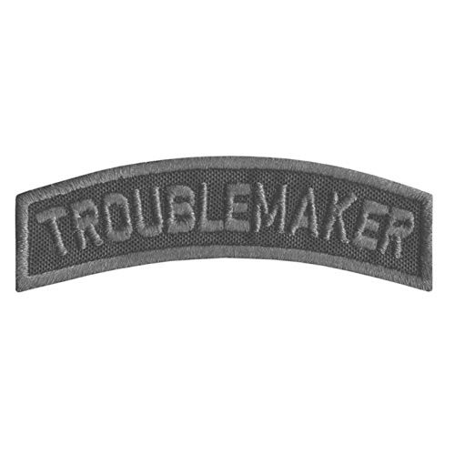 LEGEEON Troublemaker Shoulder Tab Subdued Army Morale Tactical Touch Fastener Patch