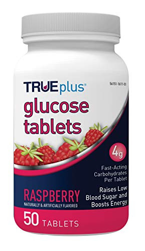 TRUEplus® Glucose Tablets  Raspberry - 50ct