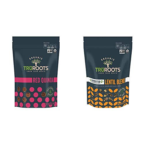 TruRoots Organic Red Quinoa  12 Ounces and Sprouted Lentil Trio  Organic  8-Ounce