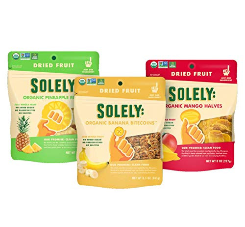 SOLEL Organic Dried Fruit Bundle Pack - Mango Banana and Pineapple - Vegan - Non-GMO - No Added Sugar SOLEL Organic Dried Fruit Bundle Pack - Mango Banana and Pineapple - Vegan - Non-GMO - No Added Sugar