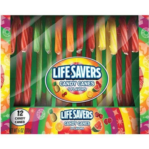 Life Savers 5 Flavors Candy Canes 0-5 Oz 12 Ct 6 Oz- -1 Pack- Life Savers 5 Flavors Candy Canes 0-5 Oz 12 Ct 6 Oz- -1 Pack-