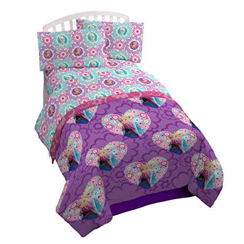 Disney Frozen Floral Microfiber 3 Piece Twin Sheet Set