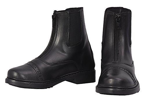 TuffRider Childrens Starter Front Zip Paddock Boots  Black  8