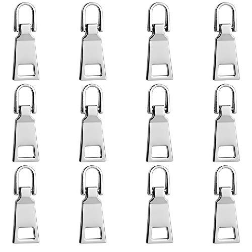 Tugaizi 20 Pcs 5 Zipper Head Zipper Pull Replacement Metal Zipper Pull Repair Zipper Detachable Pull Tab Luggage Accessories for Clothes Bags DIY Cra