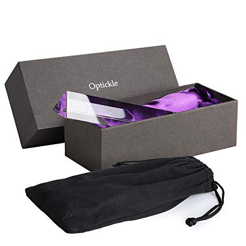 Photography Prism with Cleaning Pouch - Best Crystal Glass Triangular Prism for Photos and Teaching Light Spectrum - Portable 6 Inch Optical Rainbow P