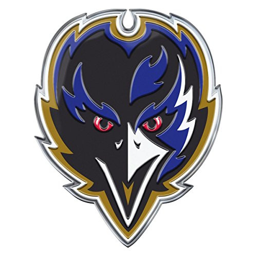FANMATS NFL Baltimore Ravens Alternative Color Logo Emblem Black One Size FANMATS NFL Baltimore Ravens Alternative Color Logo Emblem Black One Size