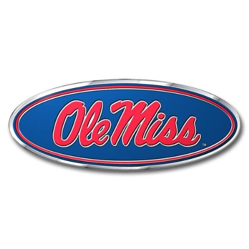 FANMATS University of Mississippi -Ole Miss- Heavy Duty Aluminum Color Emblem