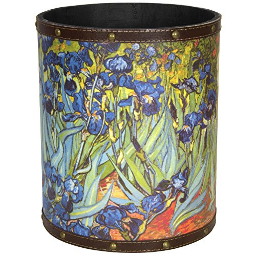 ORIENTAL Furniture Van Gogh Irises Waste Basket