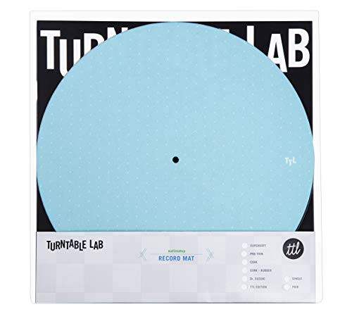 Turntable Lab Dot Pattern Slipmat Record Mat -Blue - 2 Mats Pair-