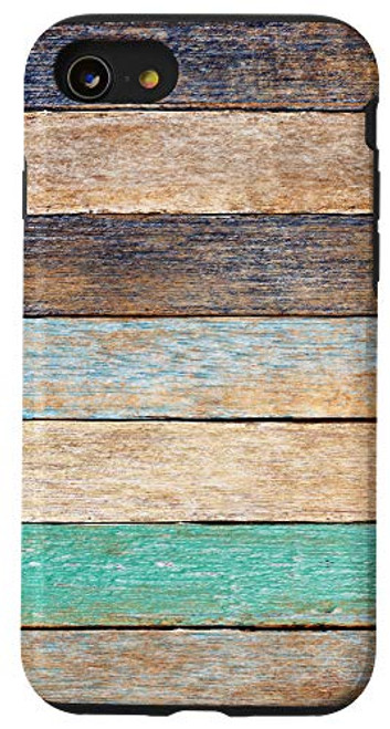 iPhone SE -2020- - 7 - 8 Turquoise Woodgrain Shiplap Rustic Farmhouse Wooden Panels Case iPhone SE -2020- - 7 - 8 Turquoise Woodgrain Shiplap Rustic Farmhouse Wooden Panels Case