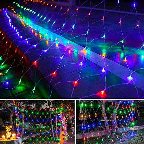 Twinkle Star 360 LEDs Christmas Net Lights  12ft x 5ft 8 Modes Low Voltage Connectable Mesh Fairy String Lights for Xmas Trees  Bushes  Wedding  Outdo
