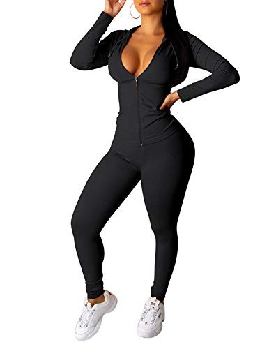 Two Piece Tracksuit for Women - Casual Long Sleeve Full Zip Hoodie Sweatshirt - Skinny Pants Yoga Legging Workout Jogging Sets