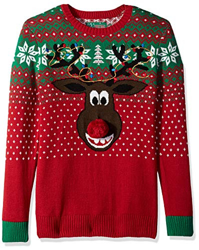 Ugly Christmas Sweater Company Mens Assorted Animals and Reindeer Crew Neck Xmas Sweaters  Cayenne Poopermints 2  Medium