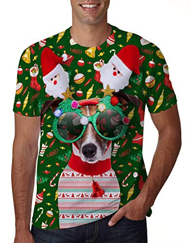 uideazone Mens 3d Planet Hits Novelty T-shirt Cool Hip Hop Tee Black Galaxy8 Large