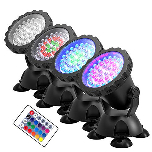 Pond Lights 2-5W Submersible Lamp IP68 Waterproof Underwater Aquarium Spotlights 36-LED Multi Color Landscape Decor Spot Lights for Lawn Garden Founta Pond Lights 2-5W Submersible Lamp IP68 Waterproof Underwater Aquarium Spotlights 36-LED Multi Color Landscape Decor Spot Lights for Lawn Garden Founta