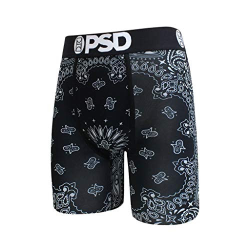 PSD Mens Brief Underwear Bottom -Black-Black Bandana  M-