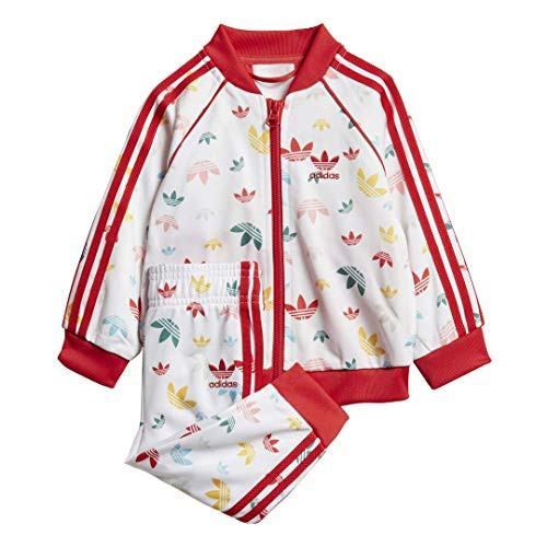 adidas Originals Mens Superstar Track Suit Set  White-Multicolor-Lush Red  9M