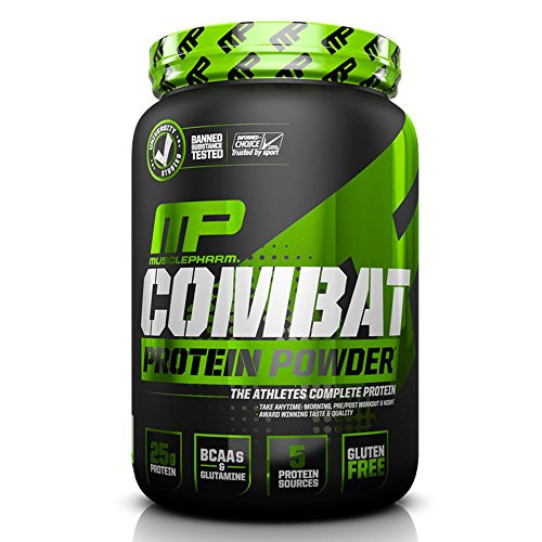 MusclePharm Combat Protein Powder  5 Protein Blend  Chocolate Milk  2 Pounds  26 Servings