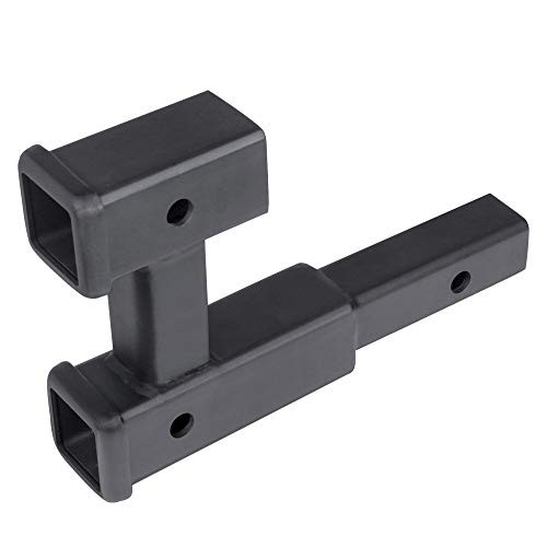Sulythw Dual Receiver Extender Trailer 2 Receiver Hitch Adapter with 4 Rise and 3-3-8 Drop - for Class I and II Towing Hitch Extension-GTW 5 000 lb