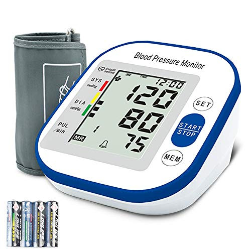 Upper Arm Blood Pressure Monitor  Tomorotec Automatic Digital Blood Pressure Monitor with Cuff with Blood Pressure and Pulse Rate