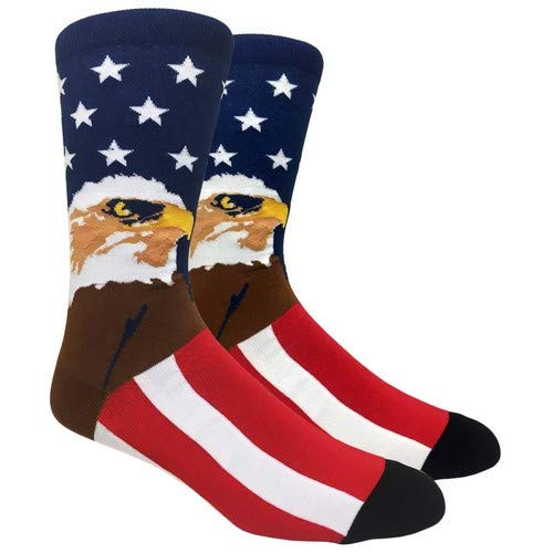 Urban-Peacock Mens Novelty Fun Socks Multiple Themes -American Eagle  1 Pair- Urban-Peacock Mens Novelty Fun Socks Multiple Themes -American Eagle  1 Pair-