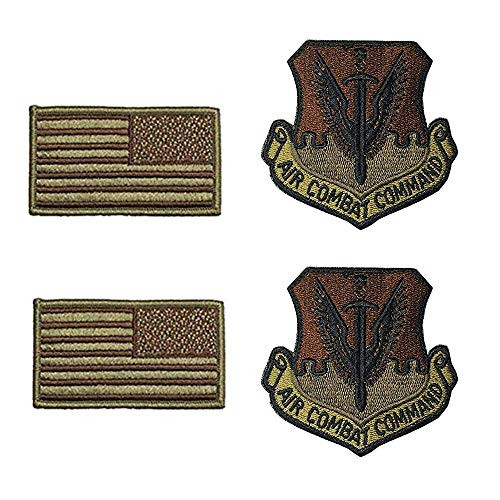 US Air Force Air Combat Command OCP Spice Brown Patch and Flag Bundle