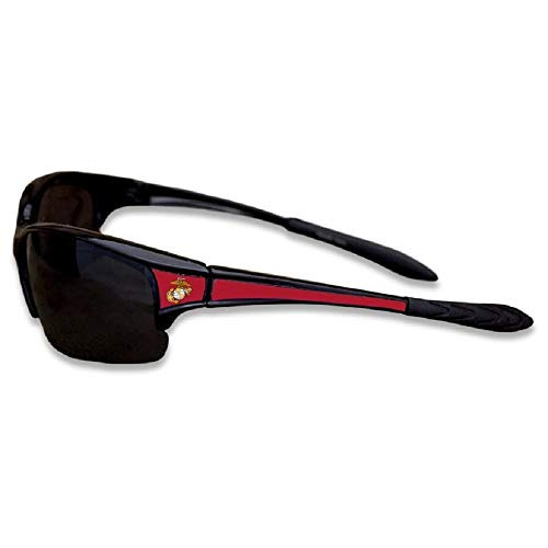 FTH US Marines Black Sports Elite Style Sunglasses with Logo on The Corners