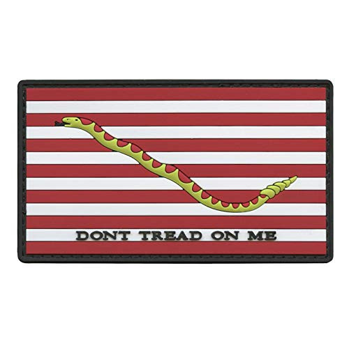 LEGEEON USA America First Navy Jack Flag USN DTOM Dont Tread On Me Tactical Morale PVC Rubber Fastener